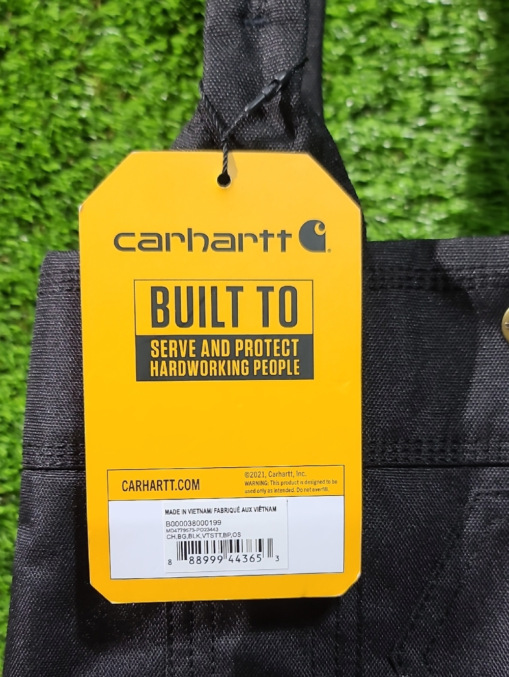 Carhartt Vertical Snap Tote Bag / Black NWT - Picture 5 of 8